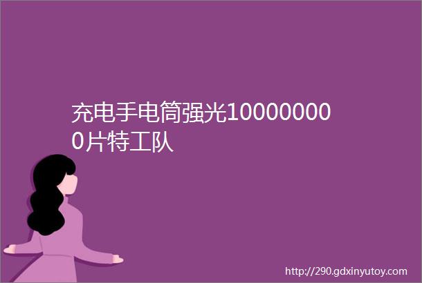 充电手电筒强光100000000片特工队